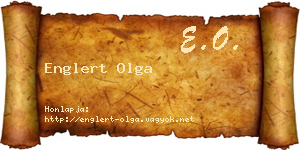 Englert Olga névjegykártya